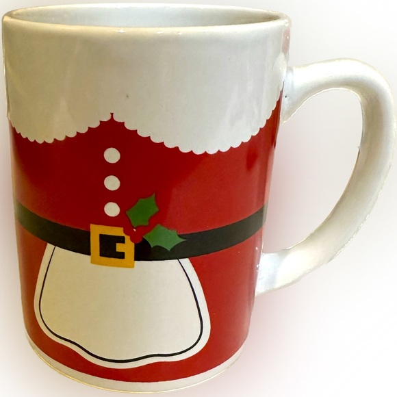 MRS SANTA CLAUS COFFEE TEA SOUP GIFT MUG HOLIDAY CHRISTMAS PARTY RED WHITE CUP - Picture 1 of 5